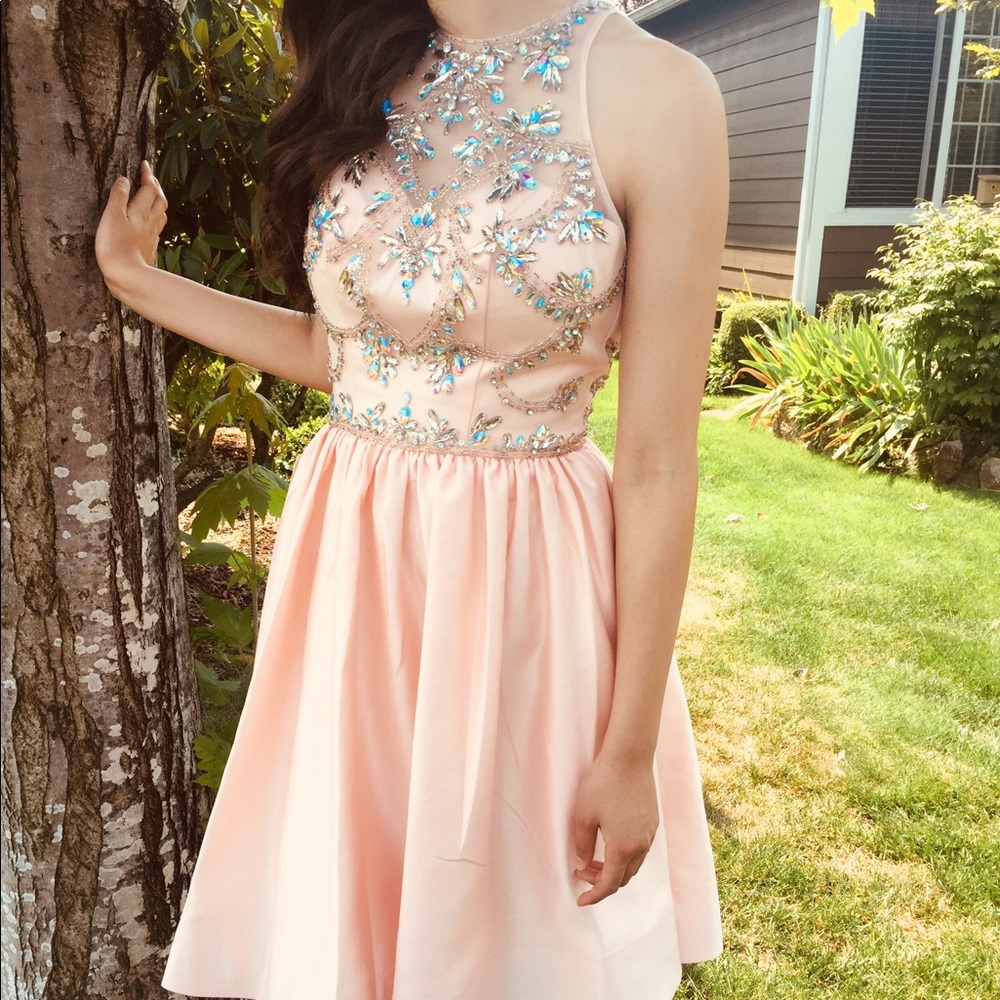 NEW WITH TAGS PROMGIRL FORMAL DRESS W/ CRYSTALS